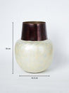 Ivory Globular Shape Pot Vase (Ivory Enamel) - 5