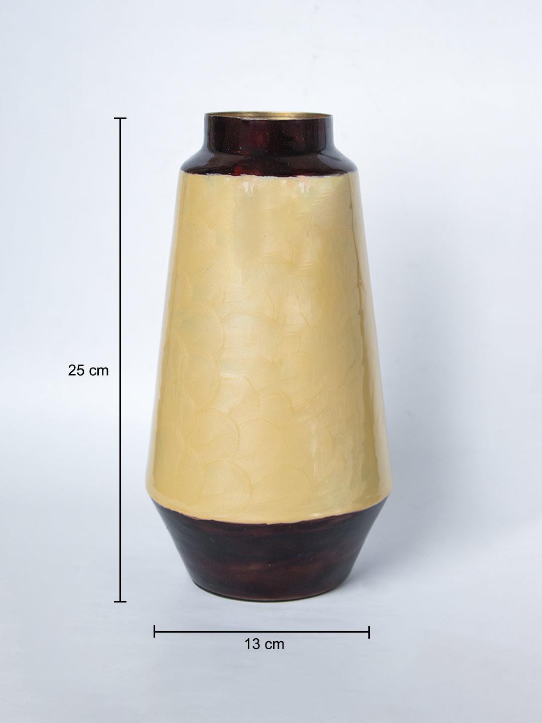 Mustard Bud Shape Vase (Mustard Enamel) - 5