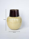 Mustard Globular Shape Pot Vase (Mustard Enamel) - 5