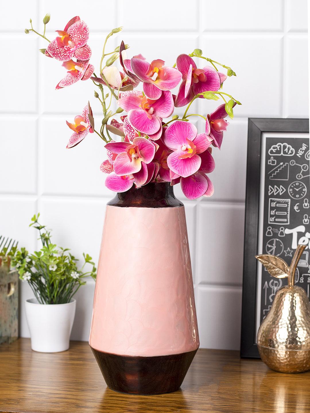 Pink Bud Shape Vase (Pink Enamel) - 1