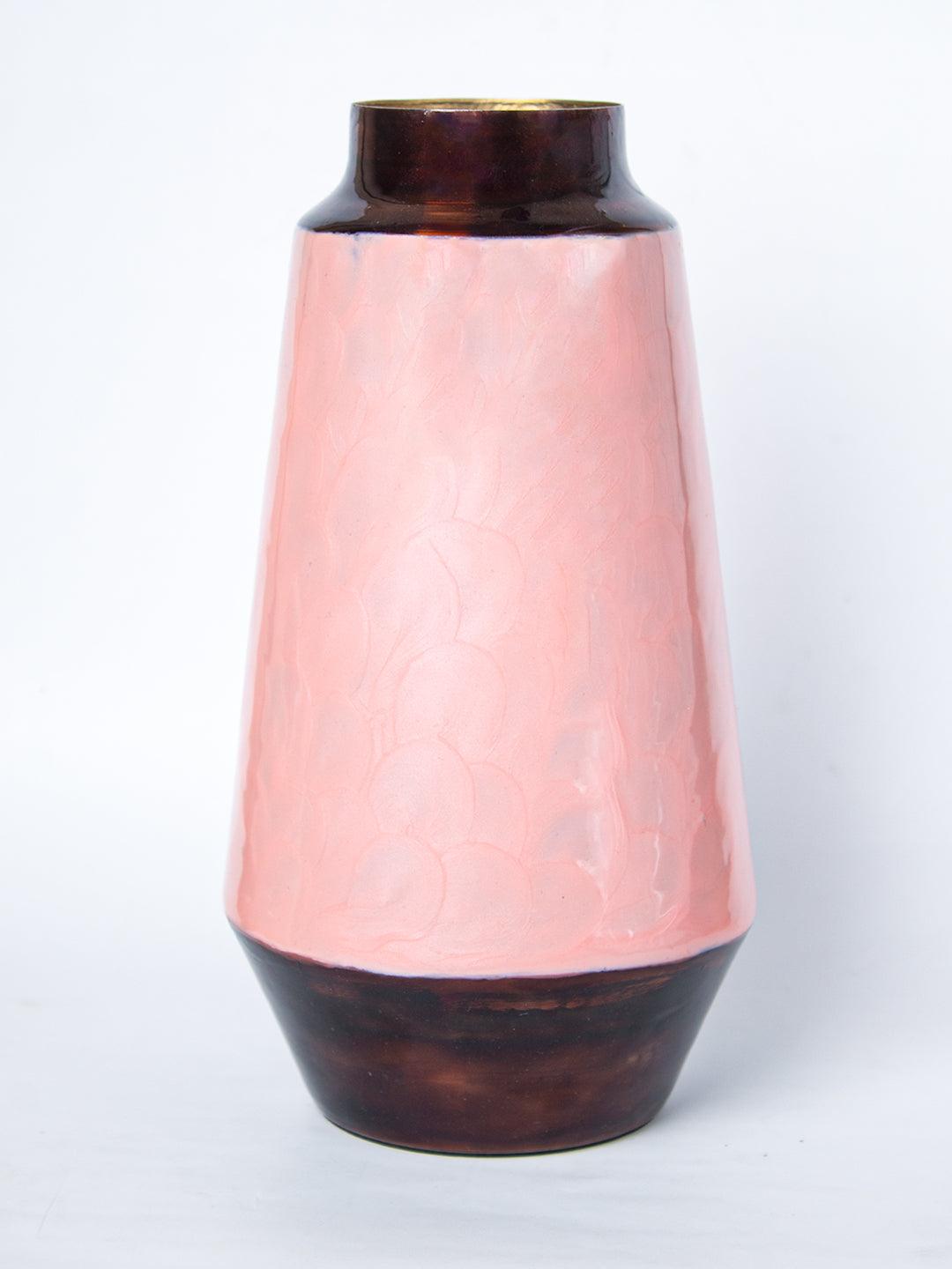 Pink Bud Shape Vase (Pink Enamel) - 2