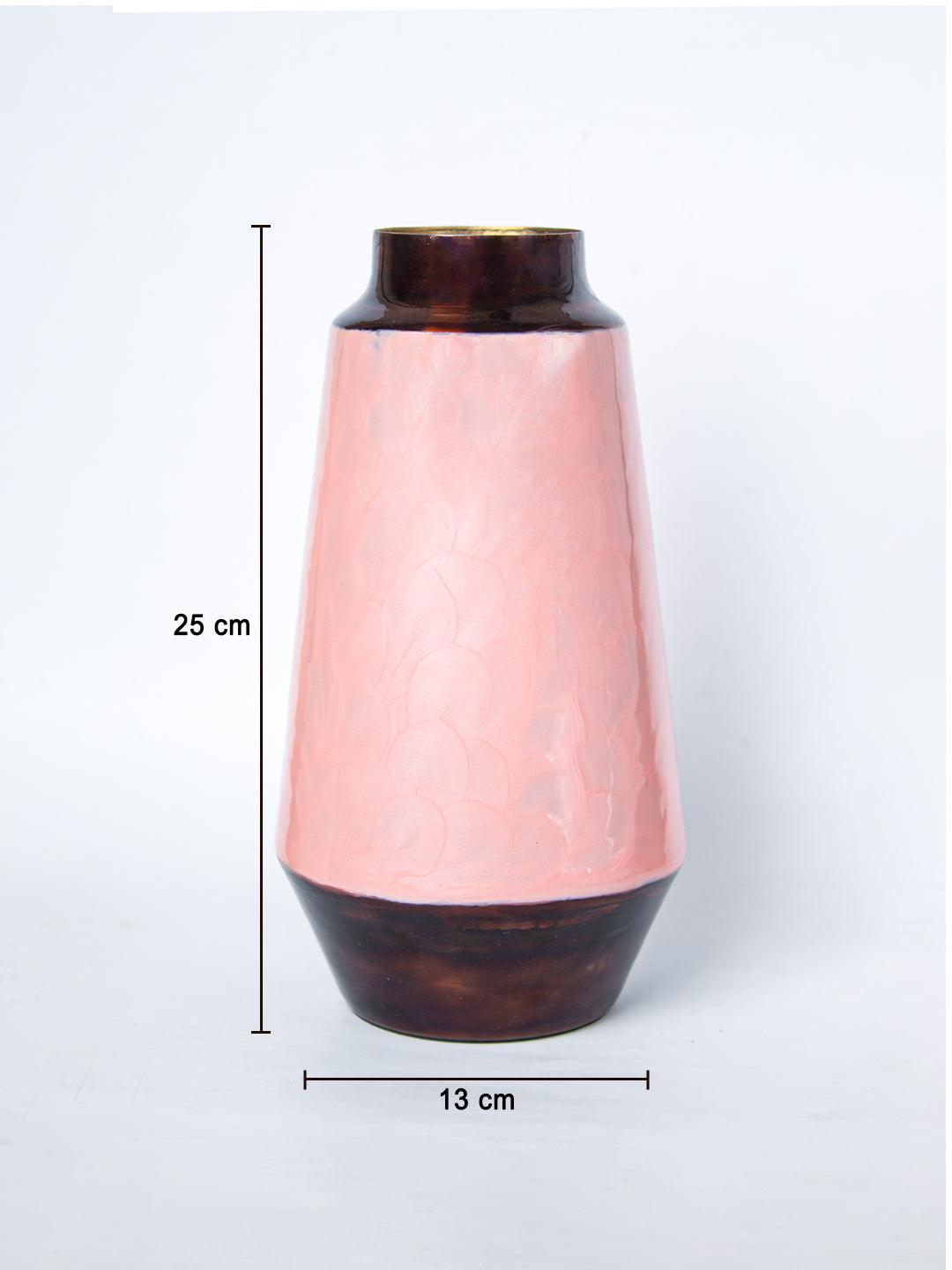 Buy VON CASA Pink Bud Shape Vase (Pink Enamel) at the best price