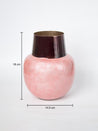 Pink Globular Shape Pot Vase (Pink Enamel) - 5