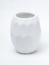 White Ceramic Bathroom Set Of 4 - Stone Finish, Bath Accessories - 4