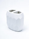 White Ceramic Bathroom Set Of 4 - Stone Finish, Bath Accessories - 5