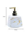 White Ceramic Soap Dispenser - Stone Finish, Bath Accessories - 5