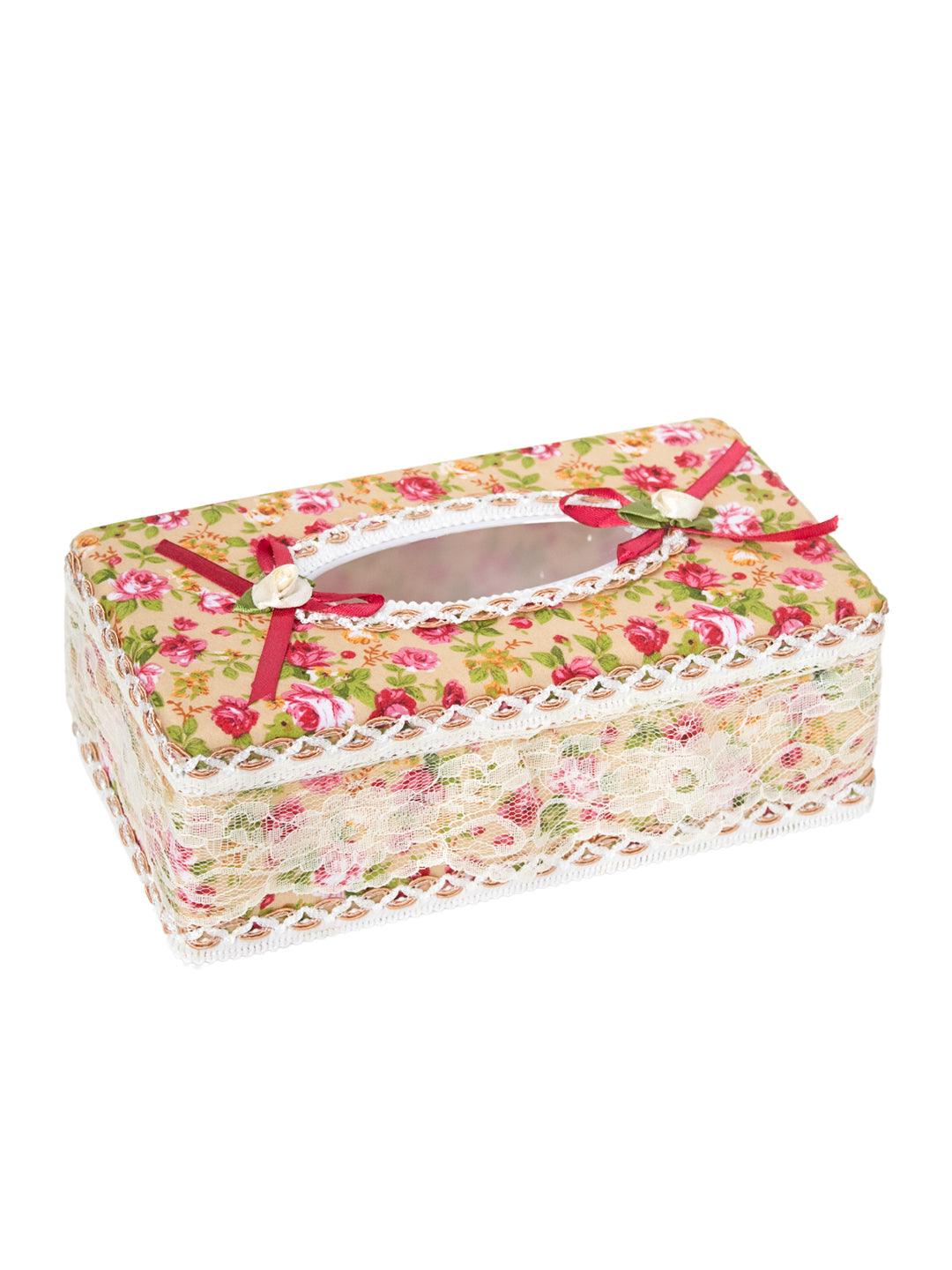 Yellow & Pink Tissue Box - 22.4 X 12.4 X 8.3Cm - MARKET 99